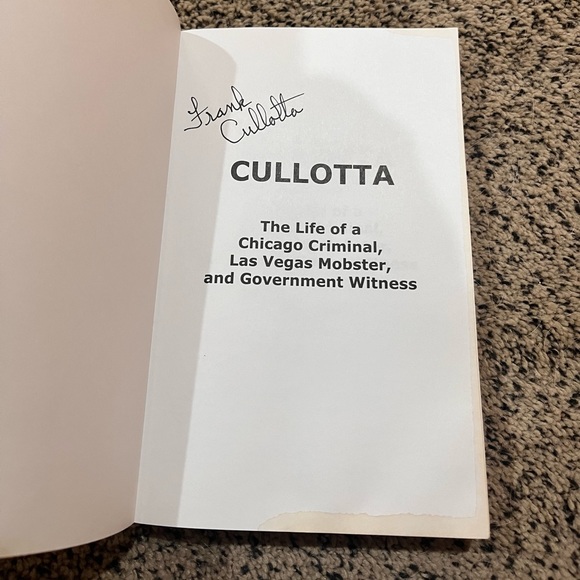 Frank Cullotta autographed paper back - Picture 2 of 3